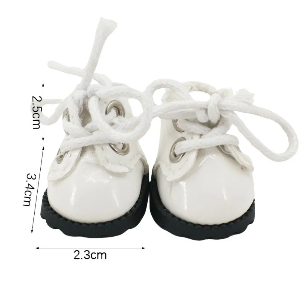 Matériel en cuir 3.4CM nouvelles chaussures en cuir de poupée 1/8bjd vêtements de poupée accessoires bricolage chaussures miniatures 10cm chaussures de poupée en coton jouets