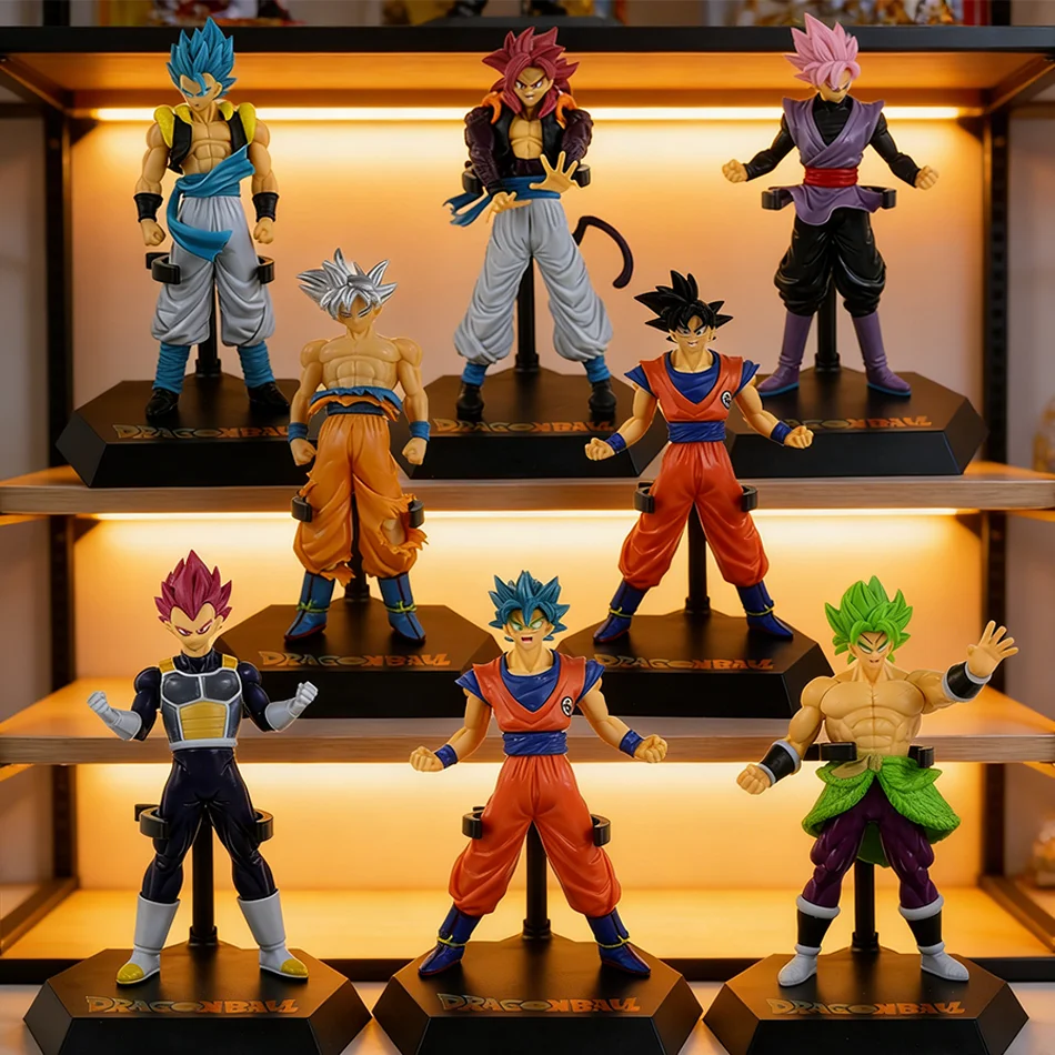 

Аниме-фигурки Dragon Ball Z: Супер Сайян Сон Гоку, Броли, Вегета, 17-18 см – коллекционные модели, подарки для детей