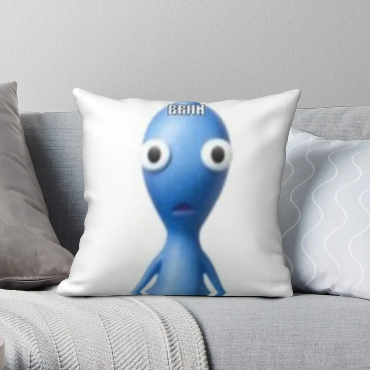 Bruh Pikmin Square Pillowcase Polyester Linen Velvet Pattern Zip Decor Throw Pillow Case Home Cushion Case