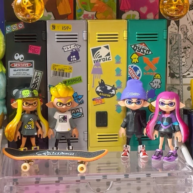 New In Stock Bandai Jet Fighters Splatoon Action Figures Series 2 Splatoon Replica Box Egg Collection Desktop Decoration Anime