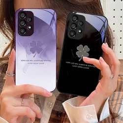 Tempered Glass Phone Case For Samsung Galaxy S10 4G S20 11E 30 S21 21Fe 22 Pro S23 Ultra 5G S8 S9 Green Watercolor Halo Dyeing