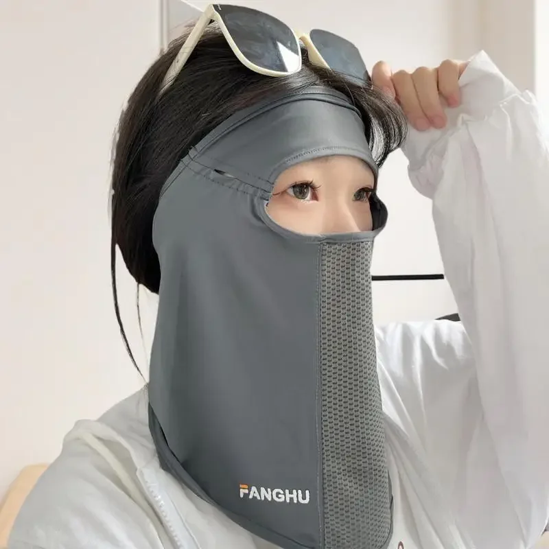 UV-bescherming IJszijdemasker Zonbestendig slabbetje Effen kleur Gezichtsbedekking Gelaatsscherm Zomergezichtssjaals Zonnebrandcrème Gezichtssjaal Rijden