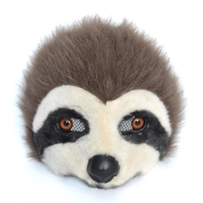 Funny Plush Sloth Mask Half Face Cute Animal Mask Christmas Cosplay Costume Props Masquarade Party Ball Mardi Gras Mask Masques