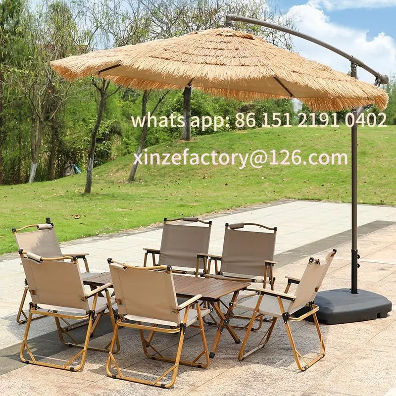 

Customizable Outdoor Parasol Fur Grass Umbrella Simulation Thatch Sun Umbrella Outdoor Camping Umbrella Courtyard Homes