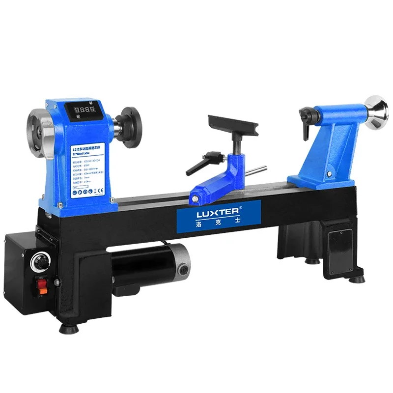 900W 12 inch Variable speed Mini Wood Automatic Manual Turning Lathe Machine Speed digital display