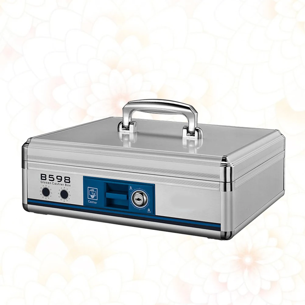 

Portable Cash Security Storage Case For Coins Keys Rings Metal Money Box Handle Wear-Resistant Rustproof