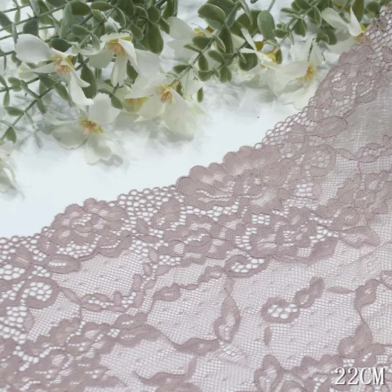 50Yards Two Tones Stretch Elastic Lace Trim Fabric Dress Sewing Bra Lingerie Garment Sleeve Trimmings