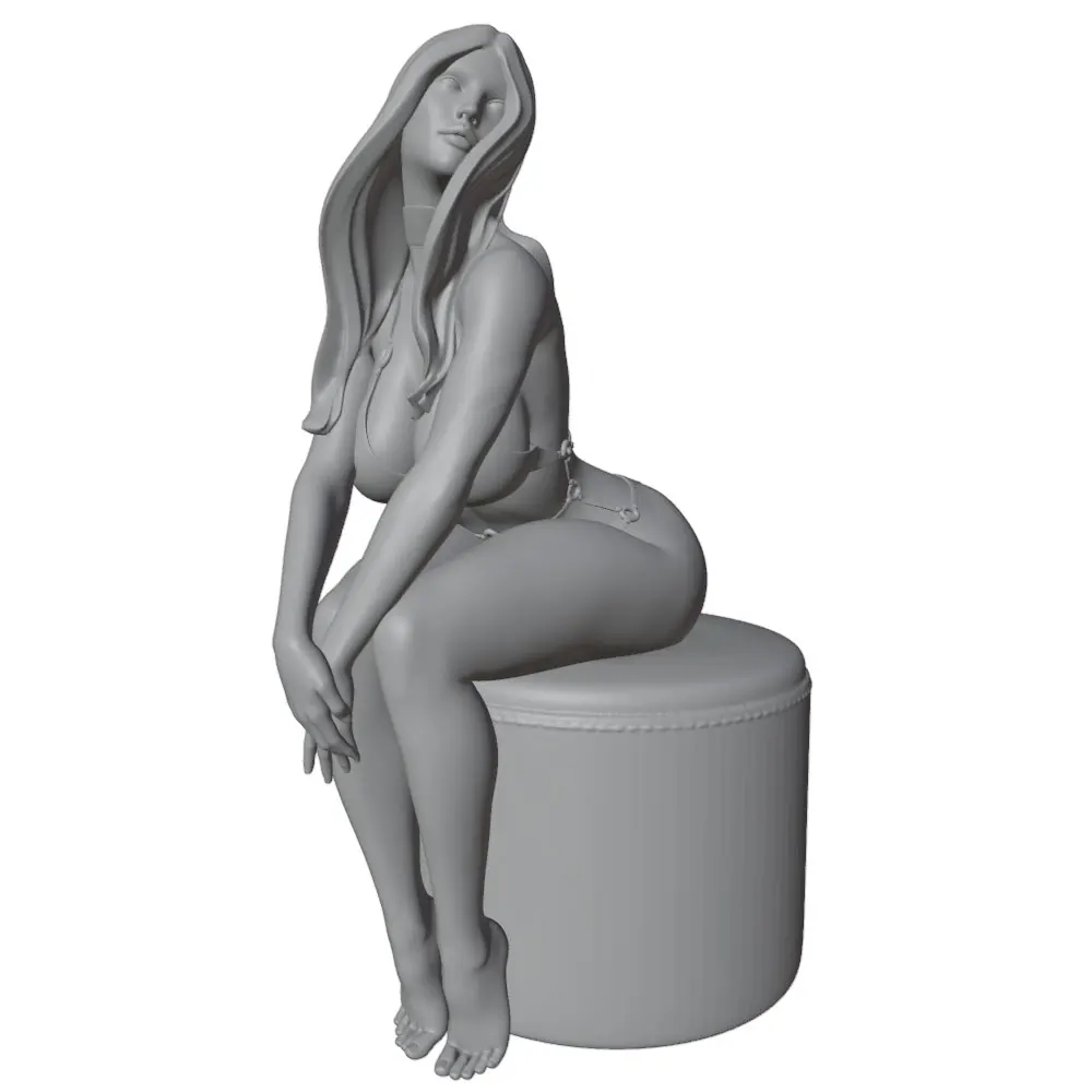 1/24 Sexy Girl Resin Model Kits GK Miniature 3D Printed Gray Model Figurine DIY Doll Model Unassembled And Unpainted