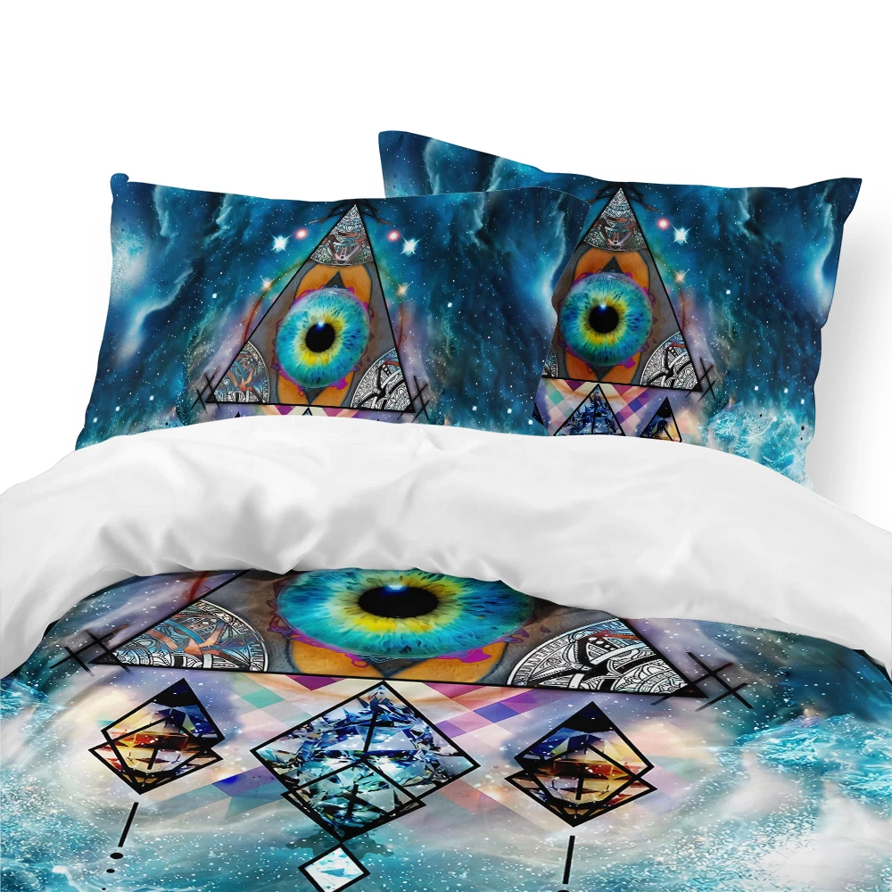 Eye Bedding Sets Twin Bohemian Duvet Cover and Pillowcase Set Quilt Cover King Full Queen Size Bed Set Home