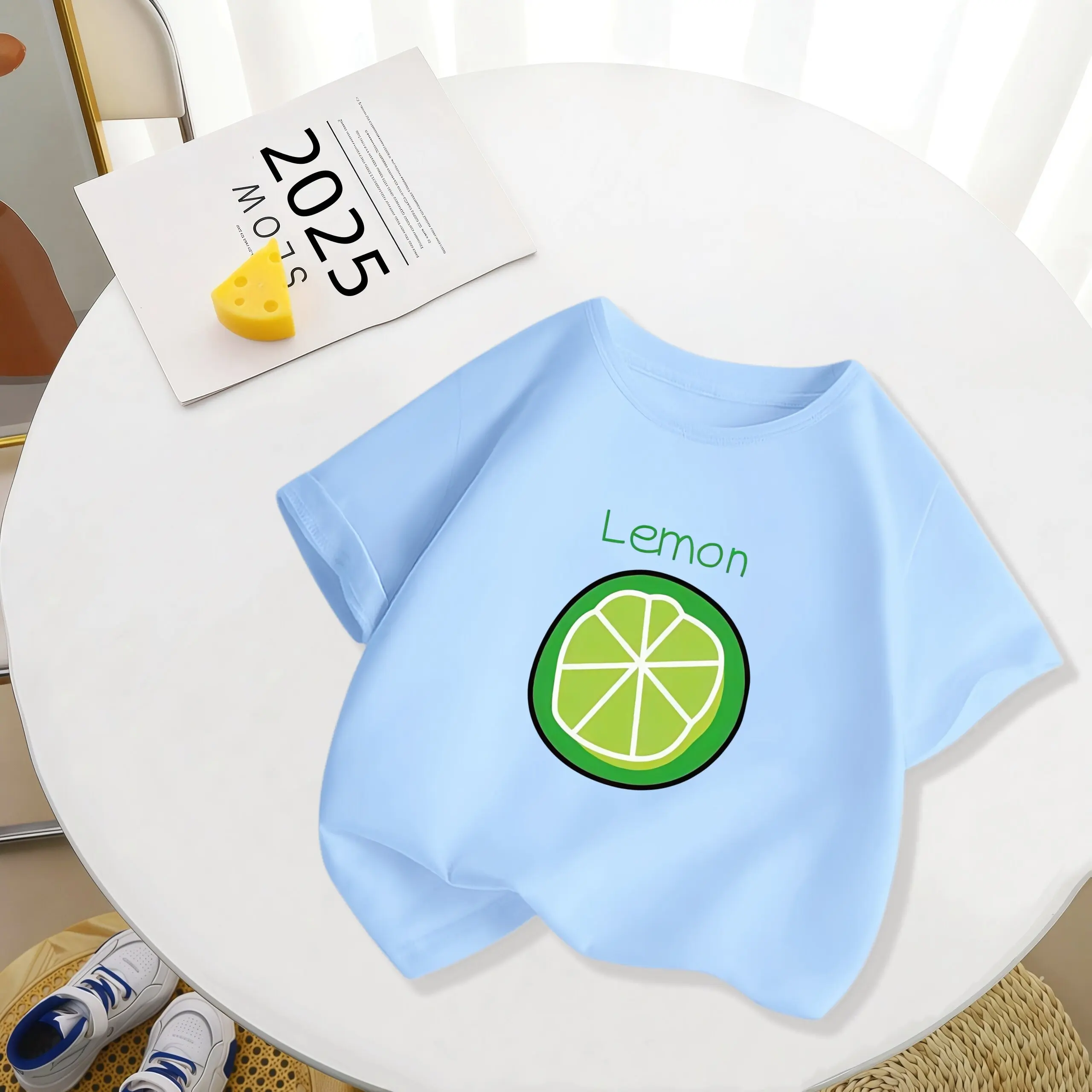2026 Summer New Children's and Girls' Clothing Top Small Fresh Watermelon Cotton Short Sleeve T-shirt Parent Child Wear