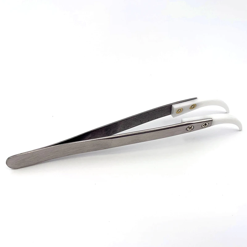 Vmiss-Pincettes en céramique avec manche en acier inoxydable, outil à main électronique, pince à épiler de précision, noir, soudure