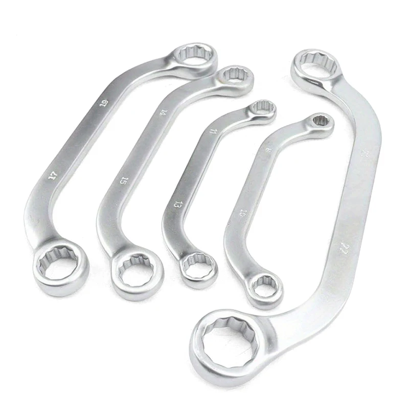 1/5Pcs S Type Double Ended Allen Wrench Combination Ring Spanner Plum Plate Curved Machine Fastener Repair Tools