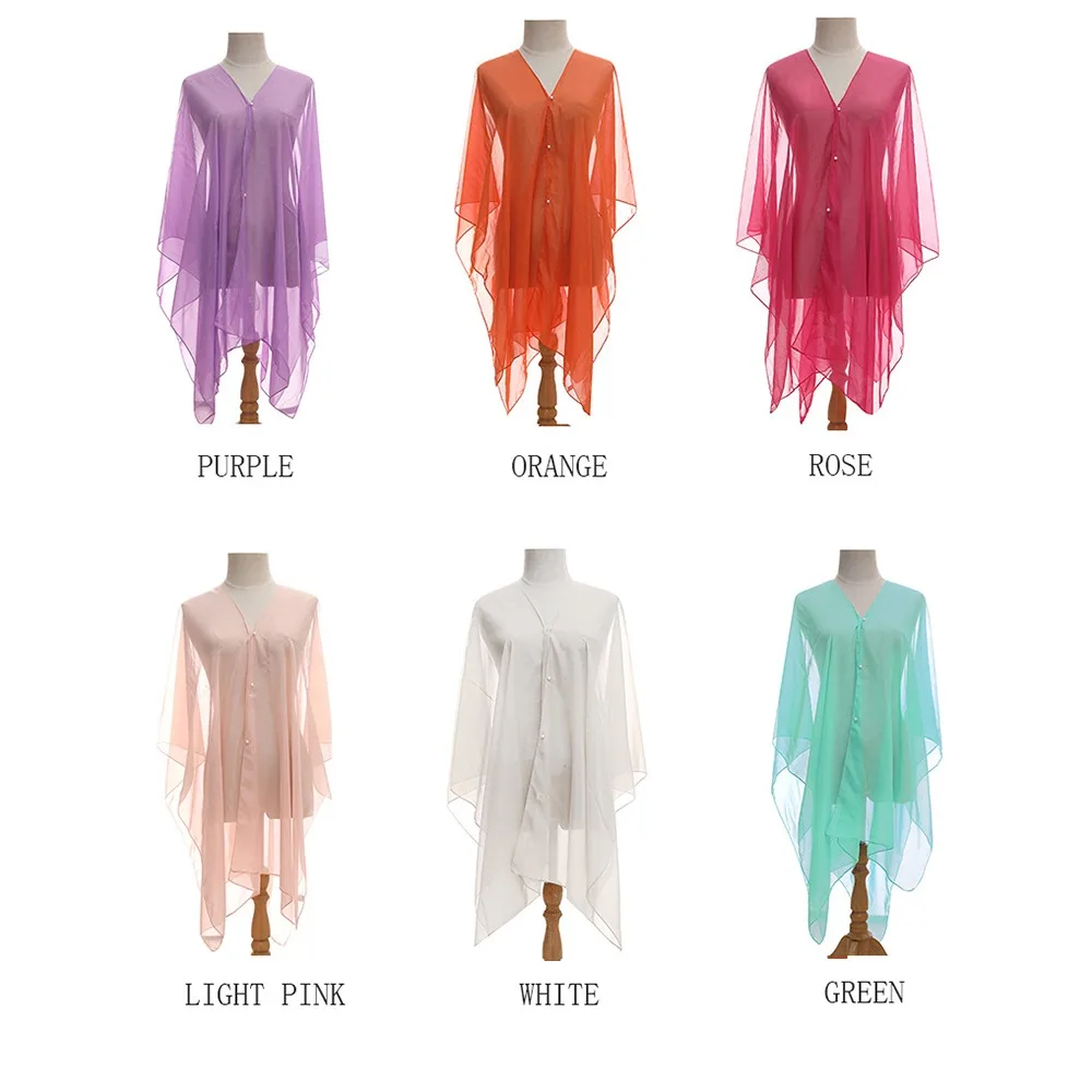 女性用無地ショールスカーフ,日焼け止め,ビーチカバー,滑らか,通気性,水着,カフタン,高級ファッション