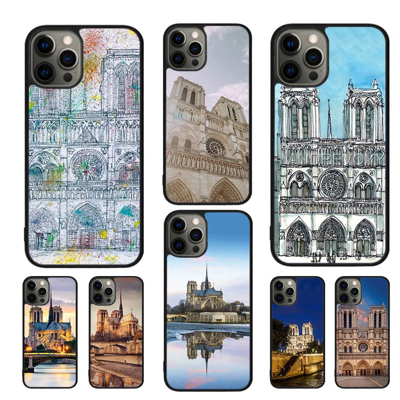 Notre Dame de Paris France Phone Case For iPhone 16 15 14 11 12 13 mini Pro  XR XS MAX Plus coque Cover Shell