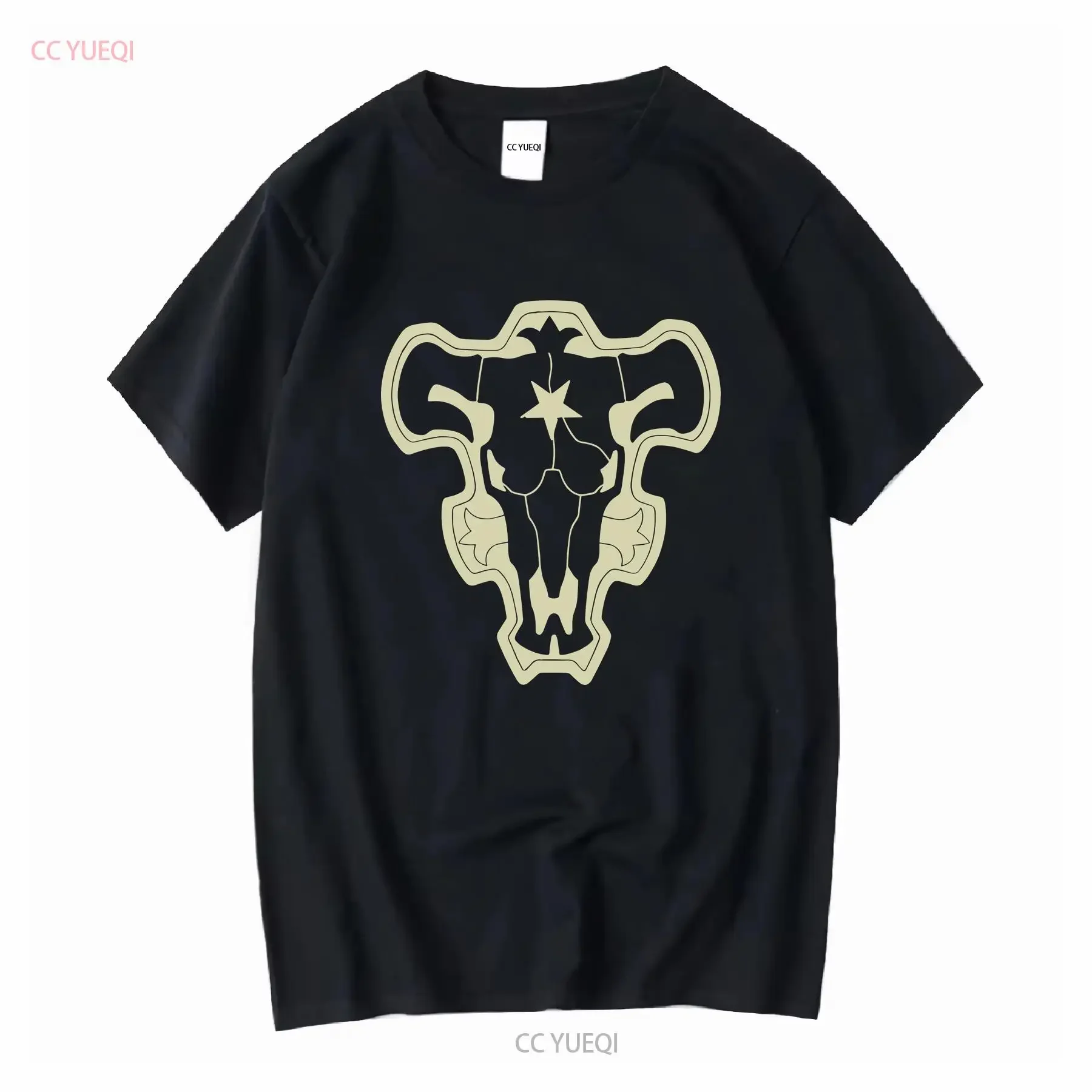 Black Clover Adult New T Shirt Bull Symbol Logo long or short sleeves vintage Washed Breathable Comfortable streetwear Slightly