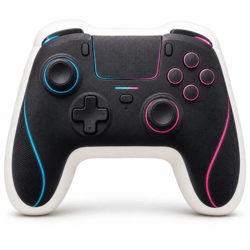 Video Game Neon Gaming Controller Shaped Plush Pillow Cushion Funny Stuffed Throw Pillow Home Decor Gift Sofa Bed Child Bedroom