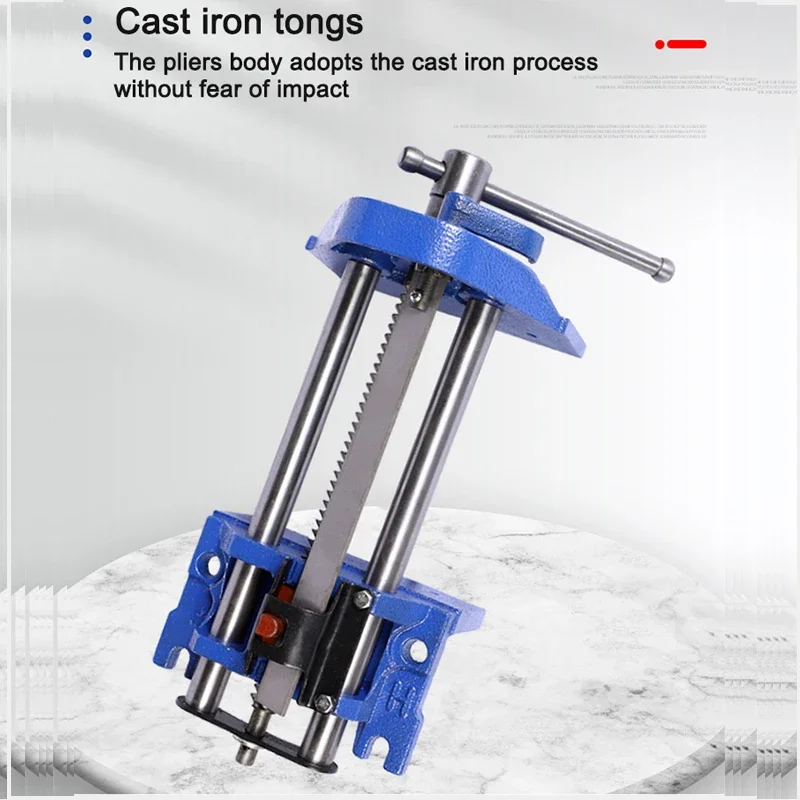 9 Inch Carbon Steel Woodworking Bench Vise, Quick Release Steel Handle Worktable Clamping Tool