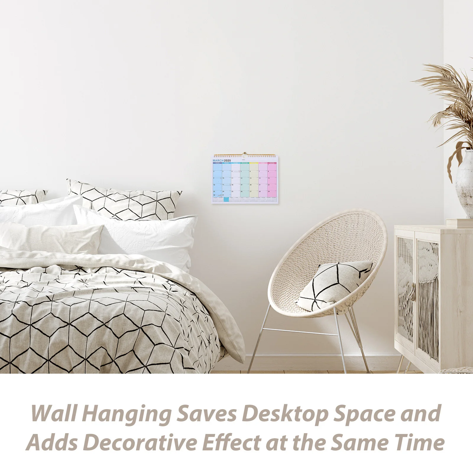 تقويم حائط 18 شهرًا 2025-2026 مخطط شهري كبير بسلك مزدوج ملزم معلق للمنزل والمكتب والمدرسة الدولية #2