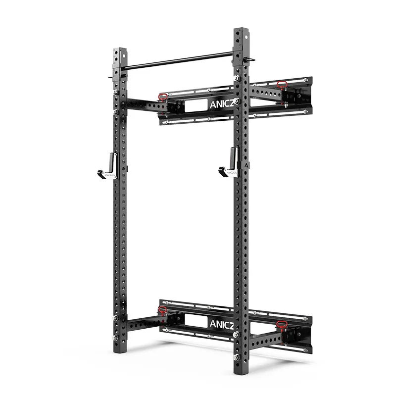 CX wall folding squat frame half frame wall hanging barbell household multi-functional free bench press integrated frame