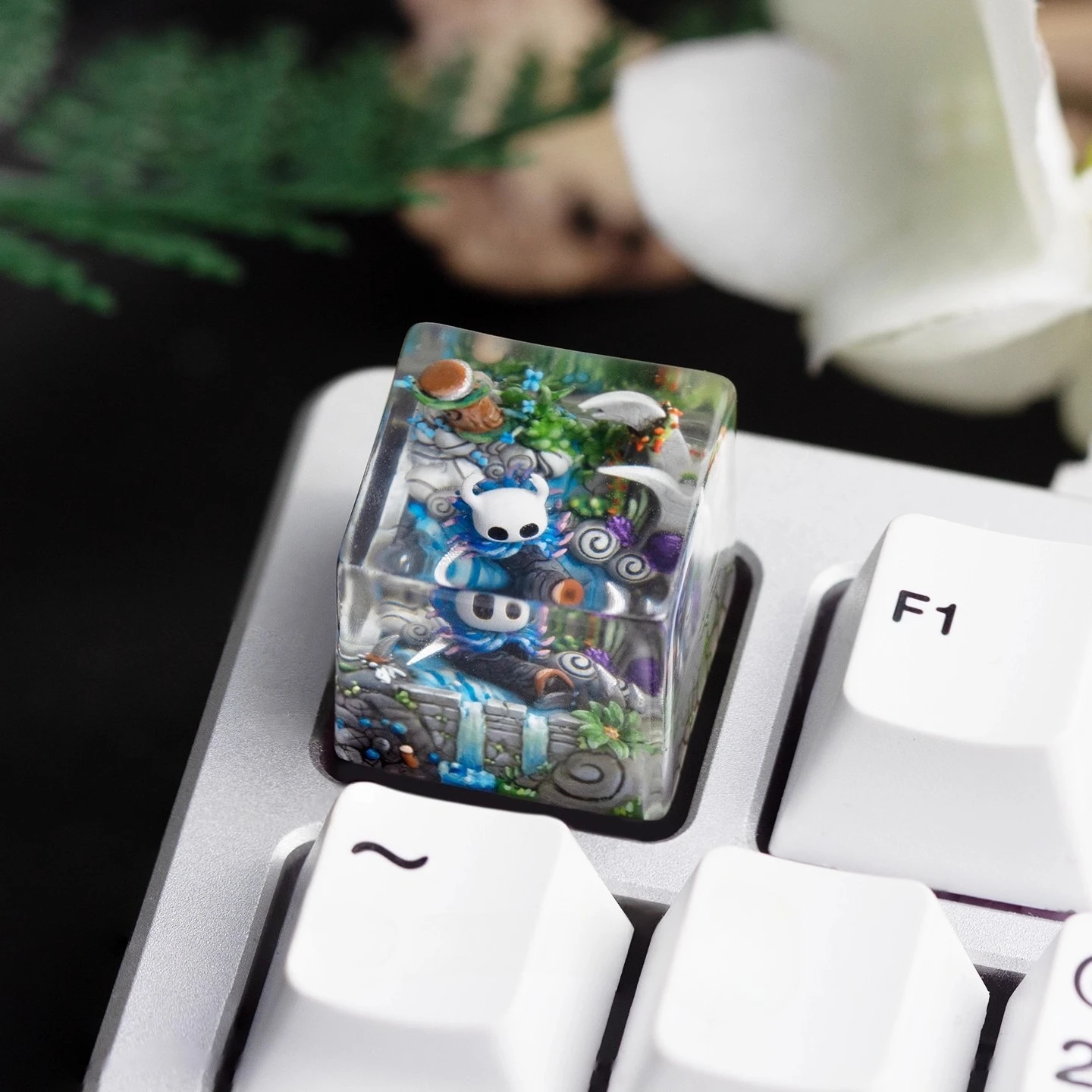 Hollow Knight Keycap Resin Creative Game Peripherals Handmade Single ESC Key Personalized Creative Mechanical Translucent Gifts