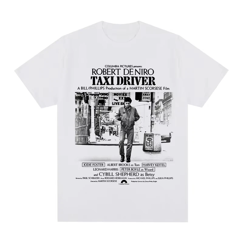 2026 Summer Taxi Driver Vintage T-shirt Robert De Niro Movie Raging Bull Natural Born Killers Cotton Men Women T Shirt
