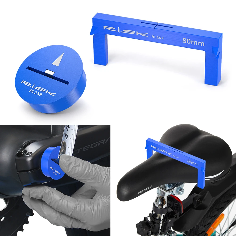 1/2pcs 자전거 자전거 좌석 쿠션 높이 측정 도구 피팅 측정 게이지 MTB 도로 자전거 용 안장 위치 도구