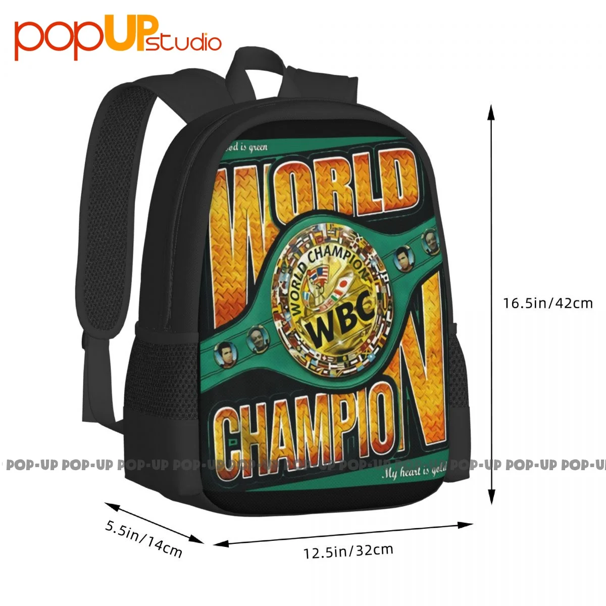 Hot Boxing Champions Of The World Wbc Canelo Alvarez Champion Backpack Large Capacity Training Schoolbag