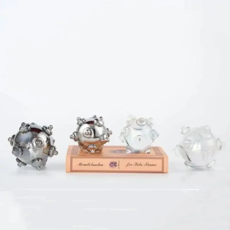Glass Handicrafts Crystal Ball Molecular Sphere Geometric Ornaments Screw Ball Glass Sculpture Home Decoration Accessories