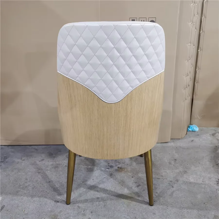#Chair Upholstered Nordic Dining Chair High Grade Leather Modern Restaurant's Modern Creative Comfortable Dining