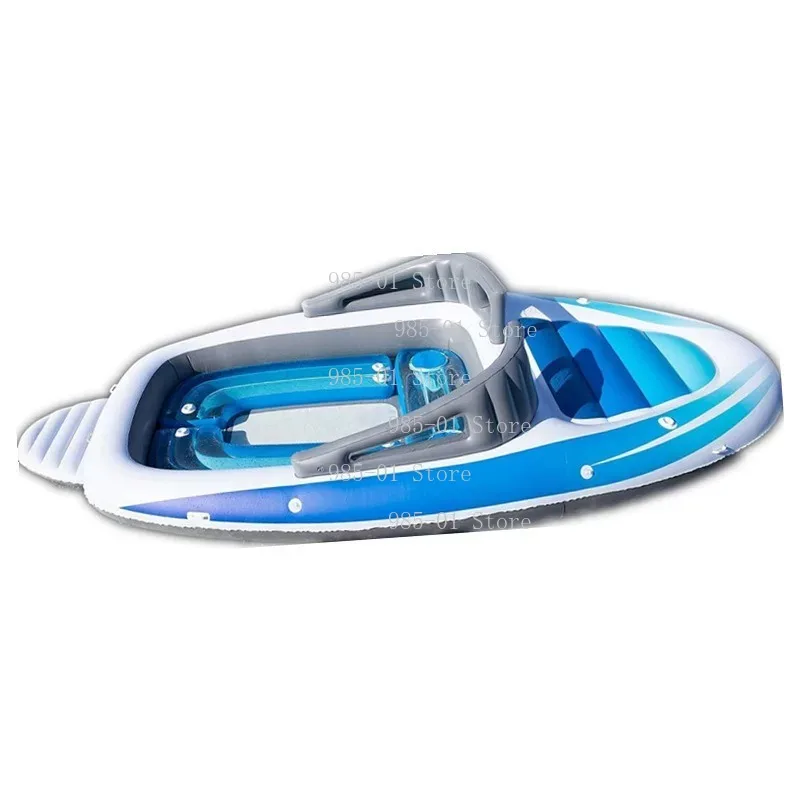6 Person Inflatable Boat Outdoor Water Party Yacht Inflatable Raft Canoe for Drifting