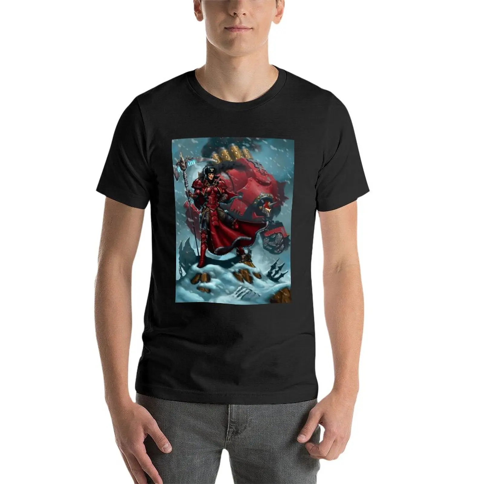 Camiseta masculina Warmachine Sorscha - Might of Khador, camiseta personalizada para menino, nova