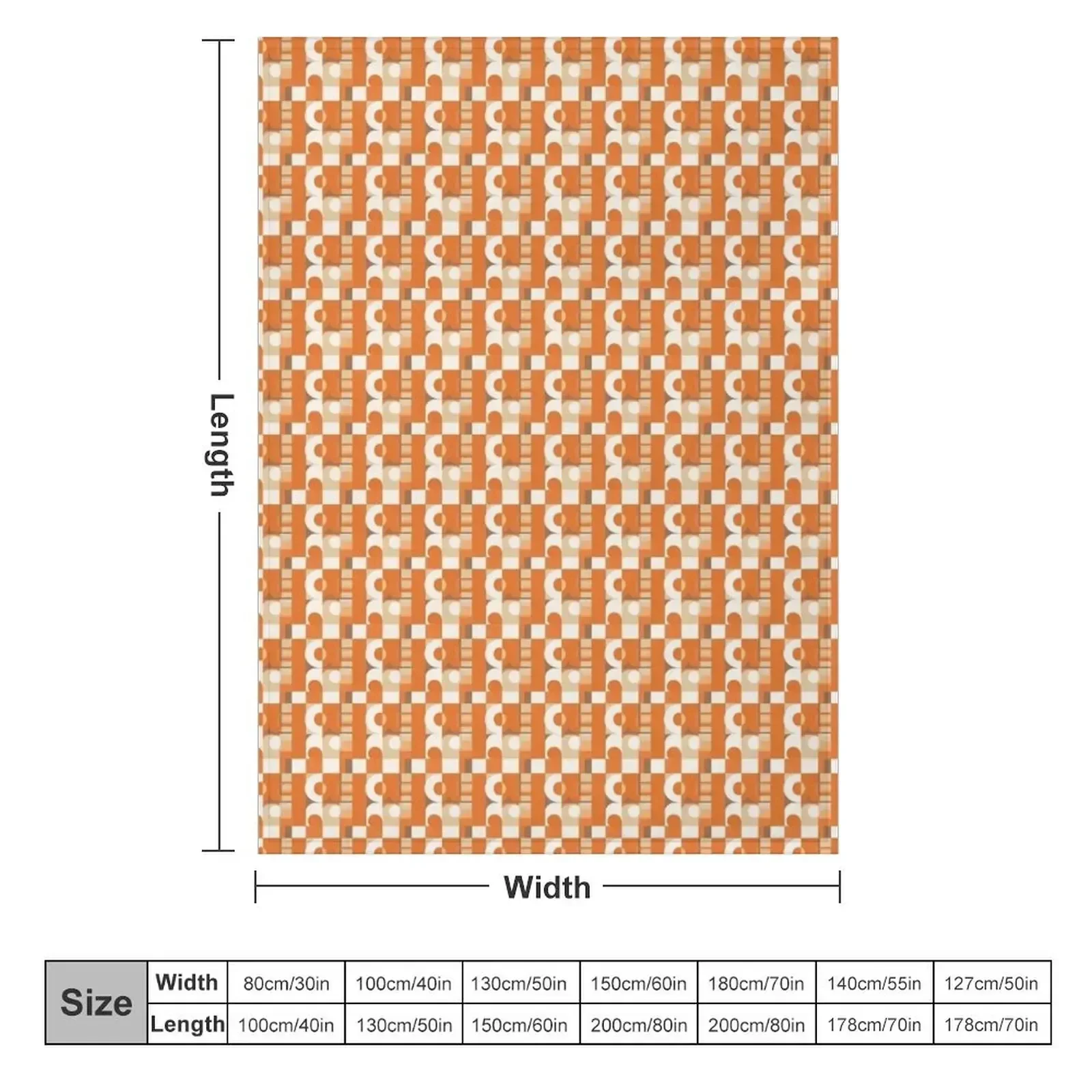 Mid Century Modern Geometric orange Throw Blanket valentine gift ideas Hair Luxury Brand blankets ands Blankets