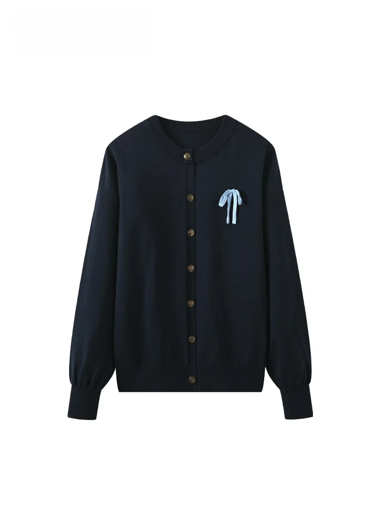 

Женский повседневный вязаный топ Cara CLUB больших размеров с круглым вырезом и длинными рукавами, из смесовой шерсти, приталенный, весенний, модный