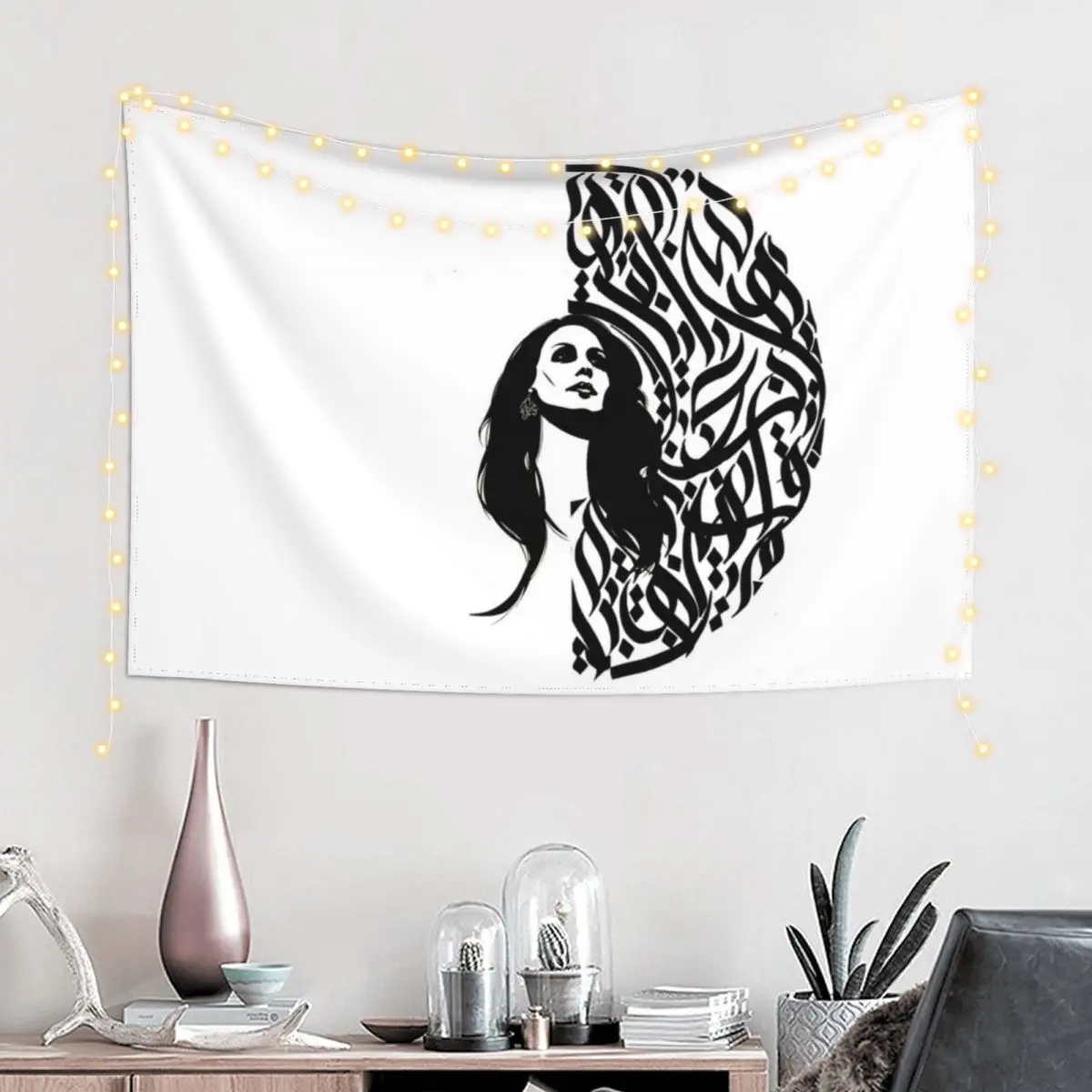 Fairouz Collection Arabic Calligraphy By Fadi Tapestry For Bedroom Decoration Aesthetic Tapestry