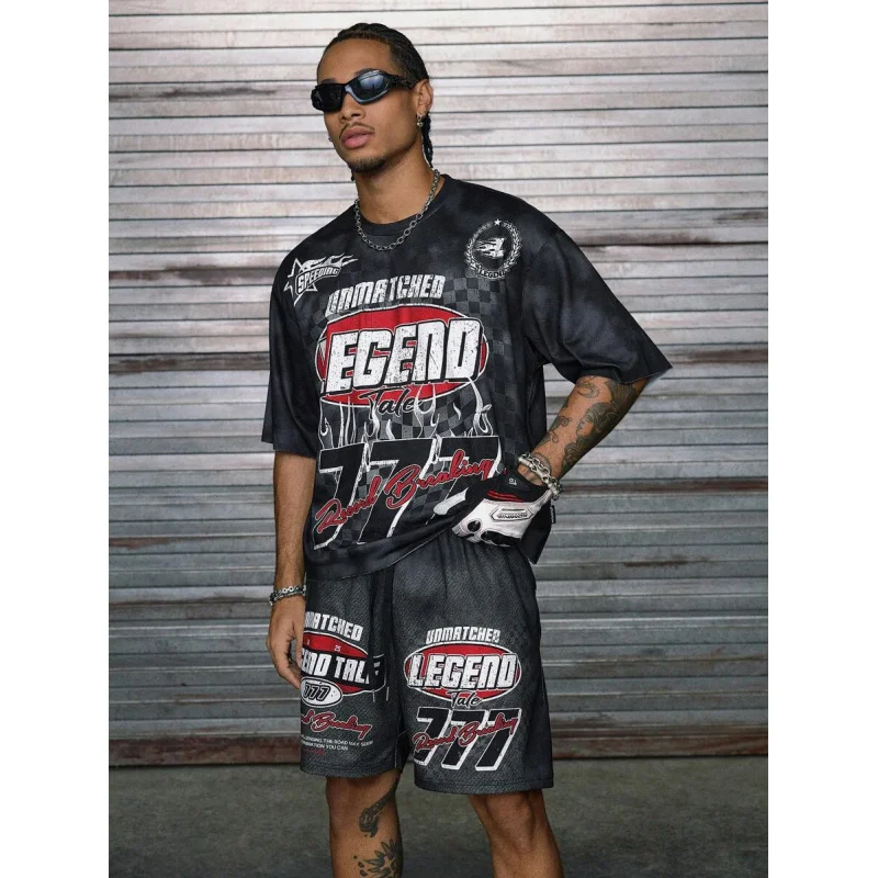 Mens Shorts and T Shirt Set Sweat Men's Top and Bottom Tracksuits Man Clothes Complete Summer Man Sets New in Sets for Men Piece