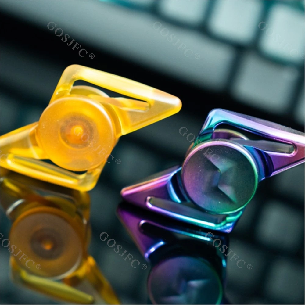 FOXEDC PEI Tweeblad Gyro Tactiele Fidget Spinner Stress Relief Speelgoed Fidget Speelgoed voor volwassenen