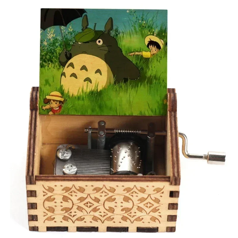 صندوق الموسيقى الخشبي المطلي الأكثر مبيعًا، هدية موسيقية صغيرة، كرنك اليد الخشبي #5