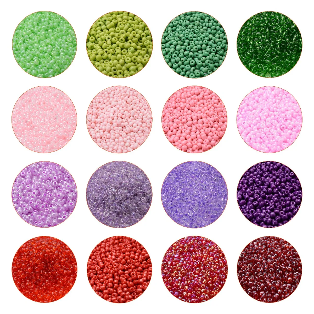 iYOE 300pcs 3mm 45 Colors Mini Seed Beads Glaze Loose Spacer Beads For Diy Bracelet Necklace Jewelry Making Accessories