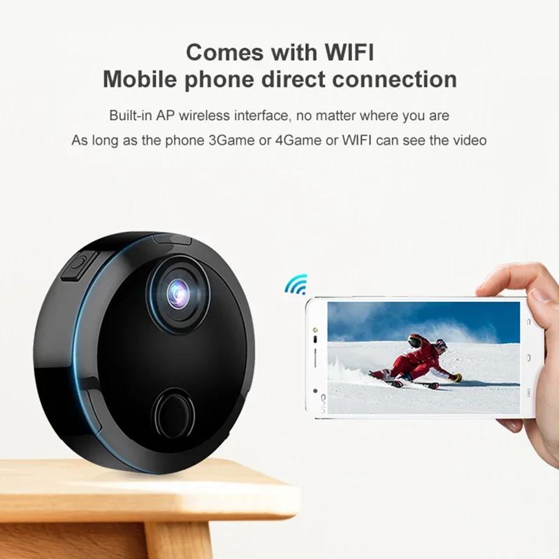 1080P/2K HD Night Vision Mini Camera Wireless WiFi Camera House Camcorder Home Security Protection Surveillance Remote Monitor