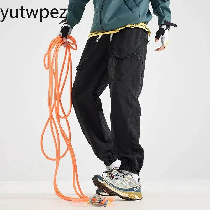 Unisex Mountain Style Lightweight Soft Shell Pants Water - Resistan Loose Workwear Inspired Fit Perfect for Hiking Casual Wear