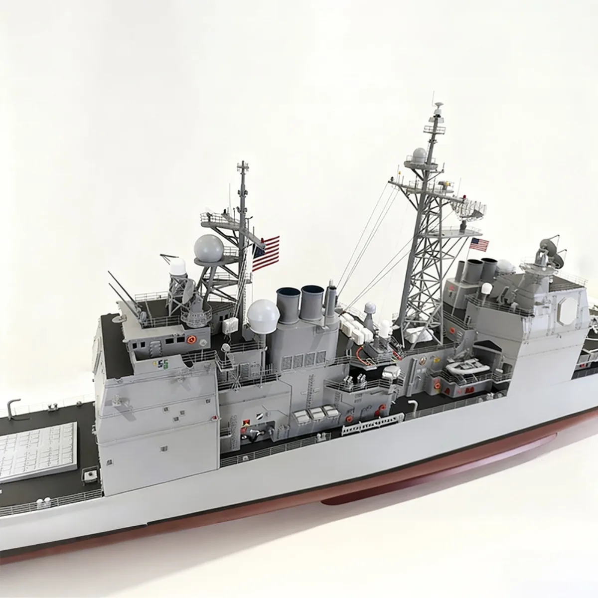 1/100 RC Ships 175cm Dual-motor Ticonderoga-class Remote Control Boat Fiberglass Hull RC Ship Model Ship Toy Warship Model