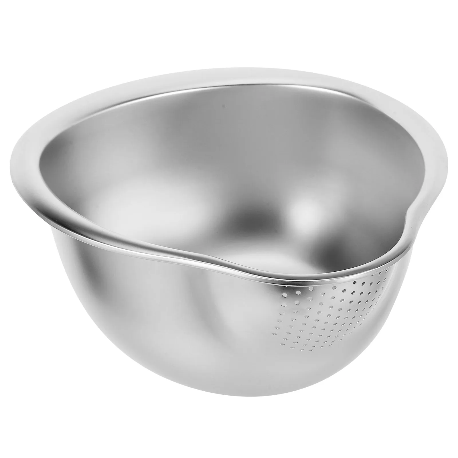 

Heavy Duty Stainless Steel Rice Strainer Bowl Fine Mesh Drainer for Kitchen Fruits Vegetable Washing Colander Household Drain