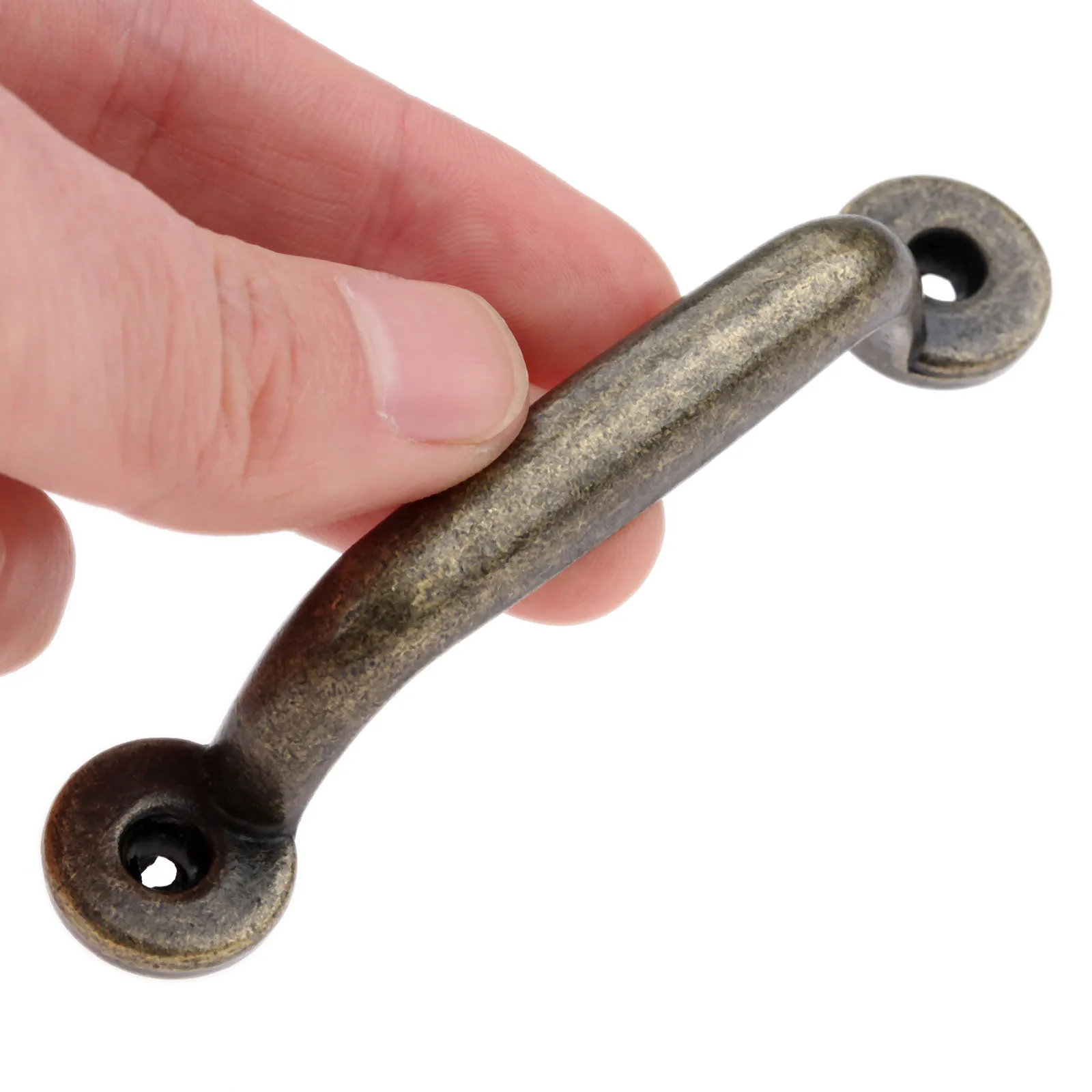 4Pcs Antique Pull Handles for Drawer Cabinet Door Wooden Chest Box Metal Drawer Pulls Handles Wardrobe Pulls Knob 90*17mm +Screw