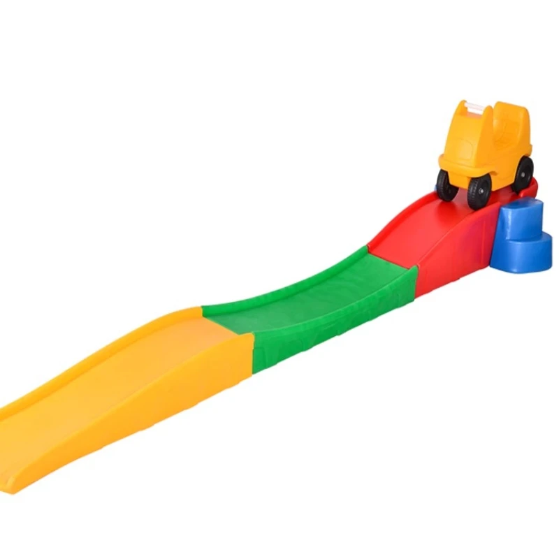 Plastic Toy  Roller Coaster Game For Children Three-stage Sliding Car Sled Slide Plastic Track