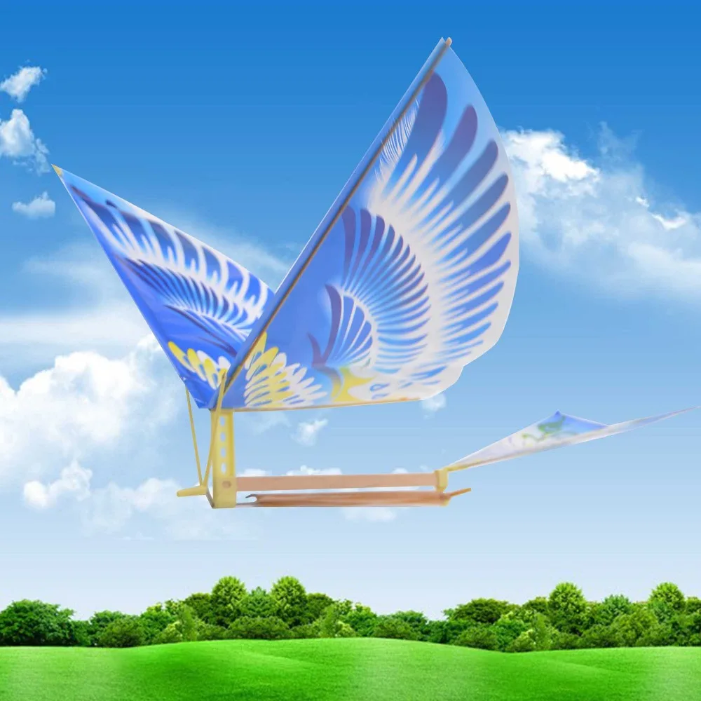

Ligthweight DIY Airplane Model Rubber Bands Power Multicolors Foam Plane Flying Glider Educational Experiment for Kids Outdoor