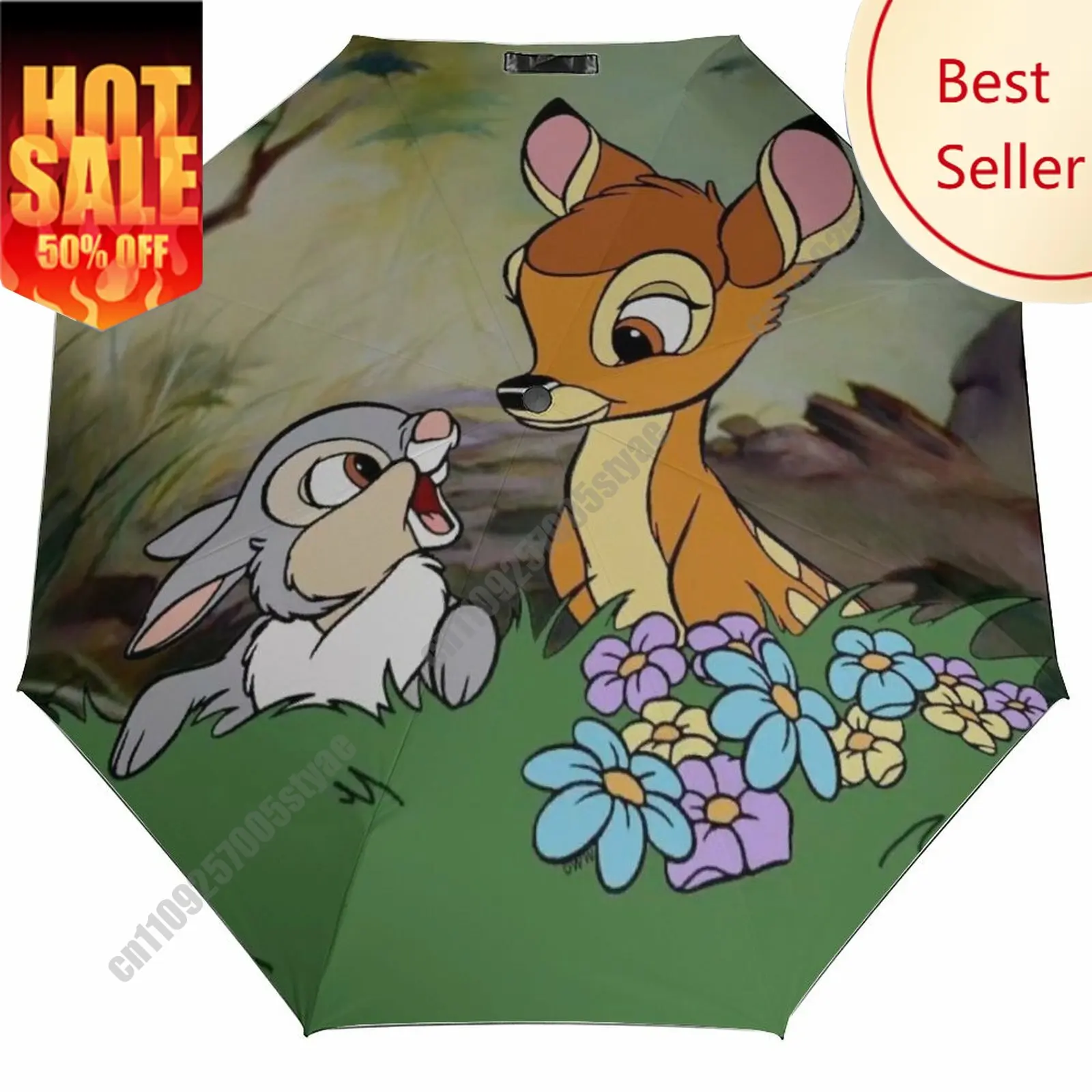 

Thumper10 Umbrella Disney Cartoon 3 Fold Auto Suitable Both Sunny Rainy Days Decoration Gifts Decor Custom Umbrella