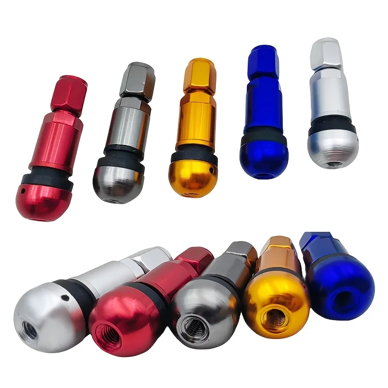 

Car Aluminum Alloy Tire Valve Stems, Sensor Valve, Explosion-Proof Wheel Tire Air Valve, Round Bottom Replacement Valve
