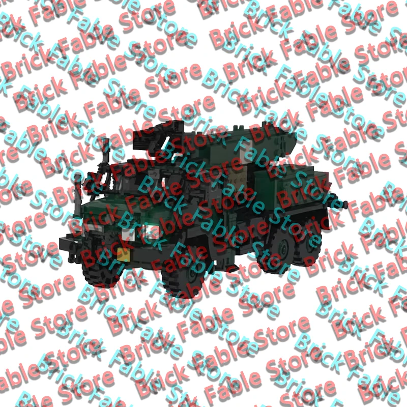 Military Tactical Truck Model MOC Building Bricks War Equipment Style Modular Technology Gifts Holiday Assemble Toys Suit