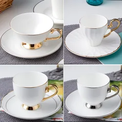 Ceramic European Style Coffee Cup and Plate Set Exquisite Tableware for Office Living Room Kitchen Afternoon Tea Set