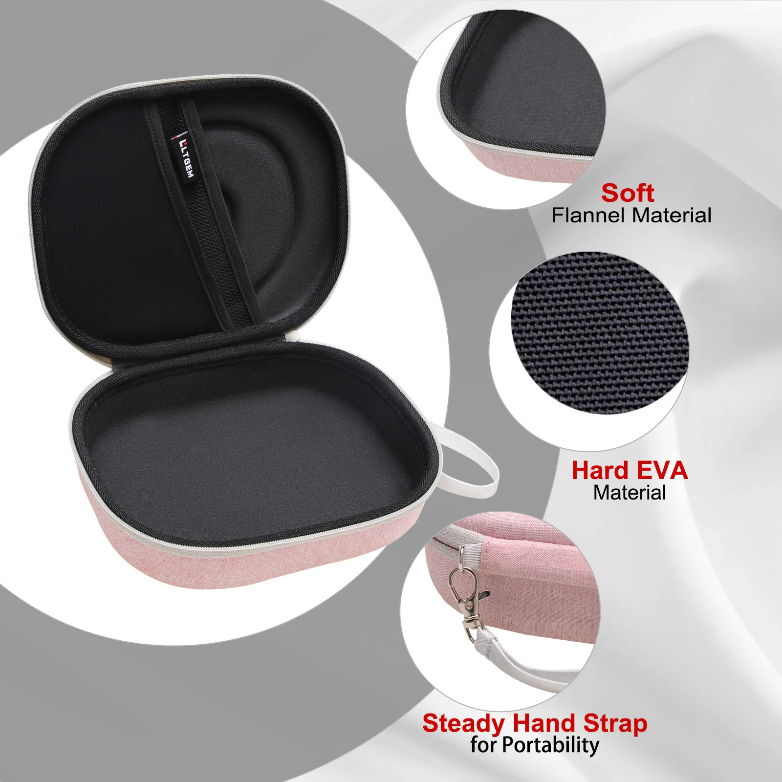 EVA Hard Case for JBL Live 770NC/660NC/650BT and Tune 770NC/710BT/720BT Bluetooth Wireless Headphone Protective Bag(only case!!)